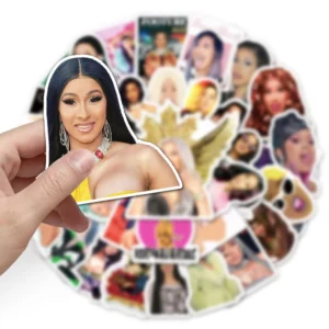 10/51PCS sexy beauty Cardi B Stickers DIY Skateboard Fridge Guitar Travel Snowboard Motorcycle Luggage Classic Toy Cool Stickers