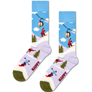 Hellblaue Snowboard Crew Socken