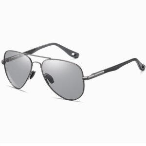 HYTIREBY Sonnenbrille Sonnenbrille-Damen-Herren-Polarisiert Premium Metallrahmen UV400 Sonnenbrille Herren Outdoor Vintage Unisex UV400 Fahren Sonnenbrille